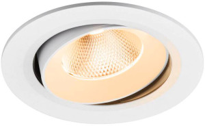 SLV NUMINOS® MOVE L, plafonnier encastré, 2700 K, 20°, IP20, rond, blanc - Spot de plafond