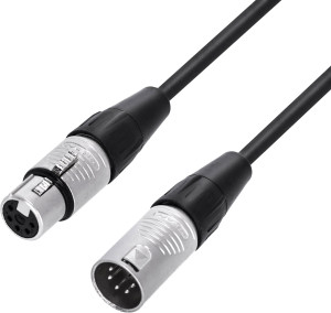 Adam Hall Cables 4 STAR DGH 0050 - Câble DMX REAN XLR 5 pôles femelle vers XLR 5 pôles mâle - Câbles DMX, AES/EBU à 5 pôles