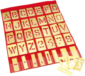 Adam Hall Hardware 5802 - Jeu de Pochoirs (Lettres et Numéros) - Accessoires construction de malles