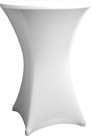Dekotopia Couverture budgétaire pour les tables de bistrot/bar rondes 80-86 cm blanc - Housses diverses