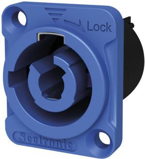 Connecteur de châssis SEETRONIC Power Pro bleu - bornes à vis - Prise encastrables