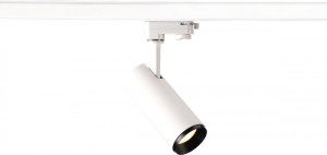 SLV NUMINOS, spot pour rail 3 allumages, intérieur, 60°, blanc/noir, LED, 10,42W, 3000K - Lampes avec adaptateur triphasé 230V