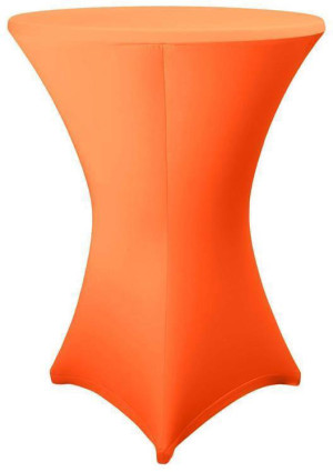 Dekotopia Housse de table de bar orange pour 70 - 75 cm de diamètre stretch - Housses diverses