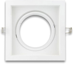 ISOLED Collerette d'encastrement AR111, rectangulaire, simple, orientable - Encastrés de plafond