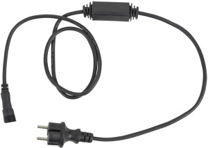 Câble d'alimentation SHOWTEC pour guirlande LED / glaçons noir - fiche Schuko - Accessoires pour éclairage décoratif