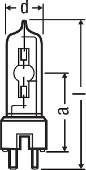 OSRAM HMI DIGITAL 200W - Lampes halogènes, socle GY9.5
