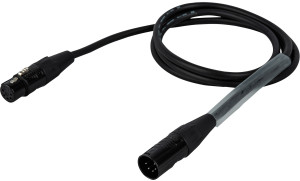 DAP-Audio FLR08 - DMX/AES-EBU XLR/M 5 broches vers XLR/F 5 broches 0,75 m - Plaqué argent - Câbles DMX