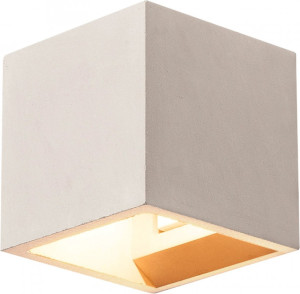 SLV SOLID CUBE, applique intérieure, gris, G9/QT14, 25W max, béton - Lampes murales et de plafond