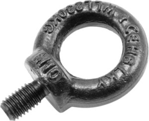 Sonstige Boulon à œil SAFETEX M10/17mm, noir galvanisé forgé à froid - Anneaux de levage, écrous de levage et maillons de suspension