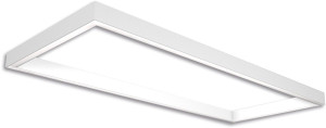 ISOLED Track48 cadre lumineux H50, format intérieur 500x1192mm, blanc, transformateur et fixation - Lampes avec adaptateur triphasé 48V