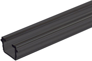 ISOLED Insert pour rideaux noir translucide, format intérieur L = 9,7, H = 6,5mm, fente 6mm, 100cm - Profilés LED et profilés encastrés