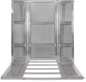 Bullstage StageBarrier 1m élément droit avec porte et gaine de câble - Produits de sécurité et de protection d’accès