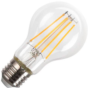 SLV LED A60, ampoule LED, transparent, E27, 8 W, 2700 K - Lampes LED socle E27