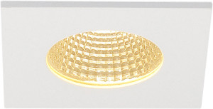 SLV PATTA-I, encastré de plafond intérieur/extérieur, carré, blanc mat, LED, 11W, 3000K - Spot de plafond