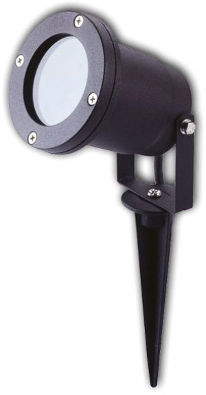 ISOLED Spot monté en saillie GU10, IP65, noir avec piquet d'ancrage en terre - Lampes sur pied, murales et de plafond (extérieur)