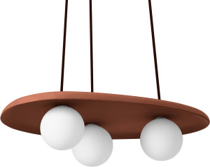 Suspension LEDVANCE Decor Clay Nest 3XG9 Marron - Lampes pendulaires