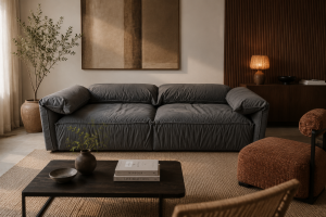 Kanapa sofa BLOOM ciemny szary welur