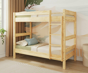Ma Chambre d'Enfant Lit superposé enfant Wood  Bois naturel 90x190 cm
