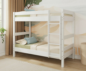 Ma Chambre d'Enfant Lit superposé enfant Wood  Blanc 90x190 cm