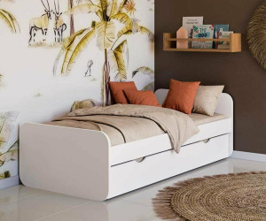 Ma Chambre d'Enfant Lit gigogne enfant Lemon  Blanc 90x200 cm