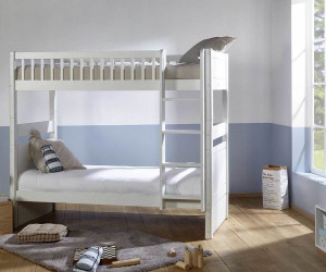 Ma Chambre d'Enfant Lit superposé enfant évolutif couchage haut Rio  Blanc 90x190 cm