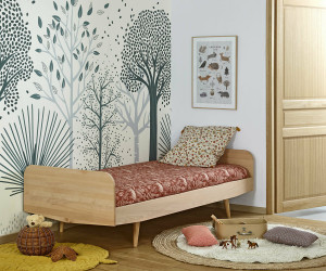 Ma Chambre d'Enfant Lit enfant avec sommier Eden  Bois naturel 90x190 cm