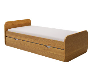 Ma Chambre d'Enfant Lit adulte avec sommier Lemon  Noisette 90x200 cm