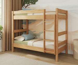 Ma Chambre d'Enfant Lit superposé adulte Wood  Ciré miel 80x190 cm