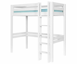 Ma Chambre d'Enfant Lit mezzanine ado Cancun  Blanc 90x190 cm/Opt:Echelle grand côté