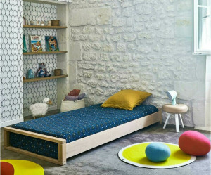 Ma Chambre d'Enfant Lit empilable enfant avec sommier Pocus  Bois naturel 90x200 cm