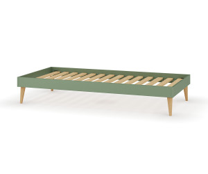 Ma Chambre d'Enfant Lit ado avec sommier et pieds Honey  Olive 90x190 cm