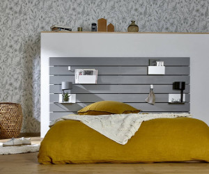 Ma Chambre d'Enfant Tête de lit ado Mando  Gris