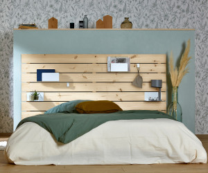 Ma Chambre d'Enfant Tête de lit adulte Mando  Bois naturel