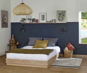 Ma Chambre d'Enfant Lit ado avec sommier Hino  Bois naturel 160x200 cm