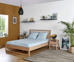 Ma Chambre d'Enfant Lit ado avec sommier Nali  Bois naturel 140x190 cm