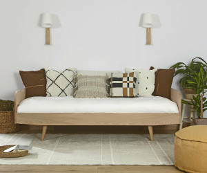 Ma Chambre d'Enfant Lit banquette ado Eden  Bois naturel 90x190 cm