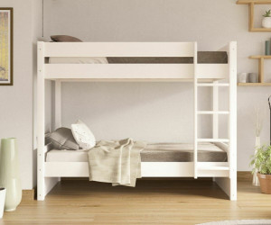Ma Chambre d'Enfant Lit superposé ado Yooni  Blanc 80x200 cm