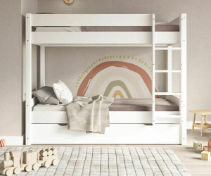 Ma Chambre d'Enfant Lit superposé enfant Yooni  Blanc 90x200 cm
