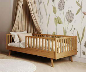 Ma Chambre d'Enfant Lit enfant montessori avec sommier Capao  Noisette 90x190 cm