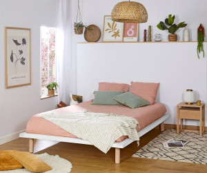 Ma Chambre d'Enfant Lit ado avec sommier Hoha  Blanc 120x200 cm