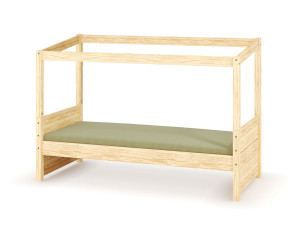 Ma Chambre d'Enfant Lit cabane enfant Combeebed  Bois naturel 90x200 cm Avec caches sommier Sans toit et porte