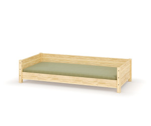 Ma Chambre d'Enfant Lit enfant Montessori Combeebed  Bois naturel 90x200 cm Barrière de sécurité arrière
