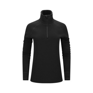 Aclima Fleecewool V2 Polo W/zip (W) Til Dame, Black - Str. M