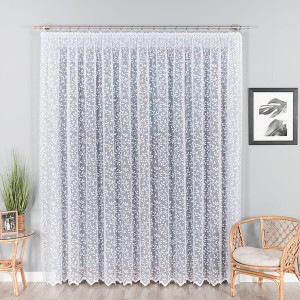 KUPON 230x220 cm Firana żakardowa ze wzorem w liście 023058