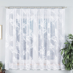 KUPON 150x180 cm Firana biała żakardowa ze wzorem 018920