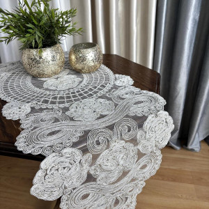 Pasaż dekoracyjny kremowo-złoty rozmiar 40x140 cm P4