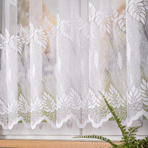 Firanka żakardowa z pasowym wzorem wysokość 160 cm 049365