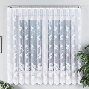 KUPON 260x180 cm Firana żakardowa ze wzorem w liście 023025