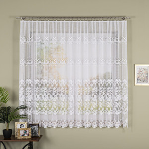 KUPON 500x170 cm Firana żakardowa ze wzorem pasowym 361270