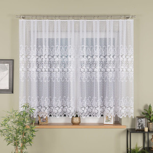 KUPON 140x150 cm Firanka biała żakardowa ze wzorem 018965